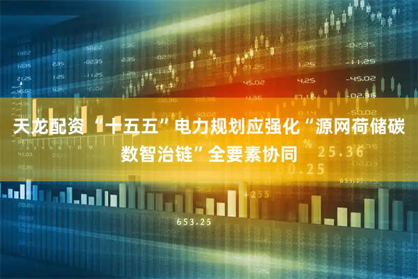 天龙配资 “十五五”电力规划应强化“源网荷储碳数智治链”全要素协同