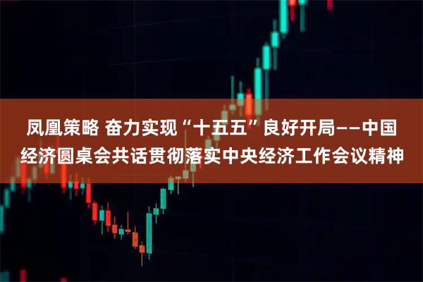 凤凰策略 奋力实现“十五五”良好开局——中国经济圆桌会共话贯彻落实中央经济工作会议精神
